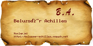 Beluzsár Achilles névjegykártya